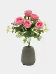 Розовый цветы искусственные букеты для декора розы