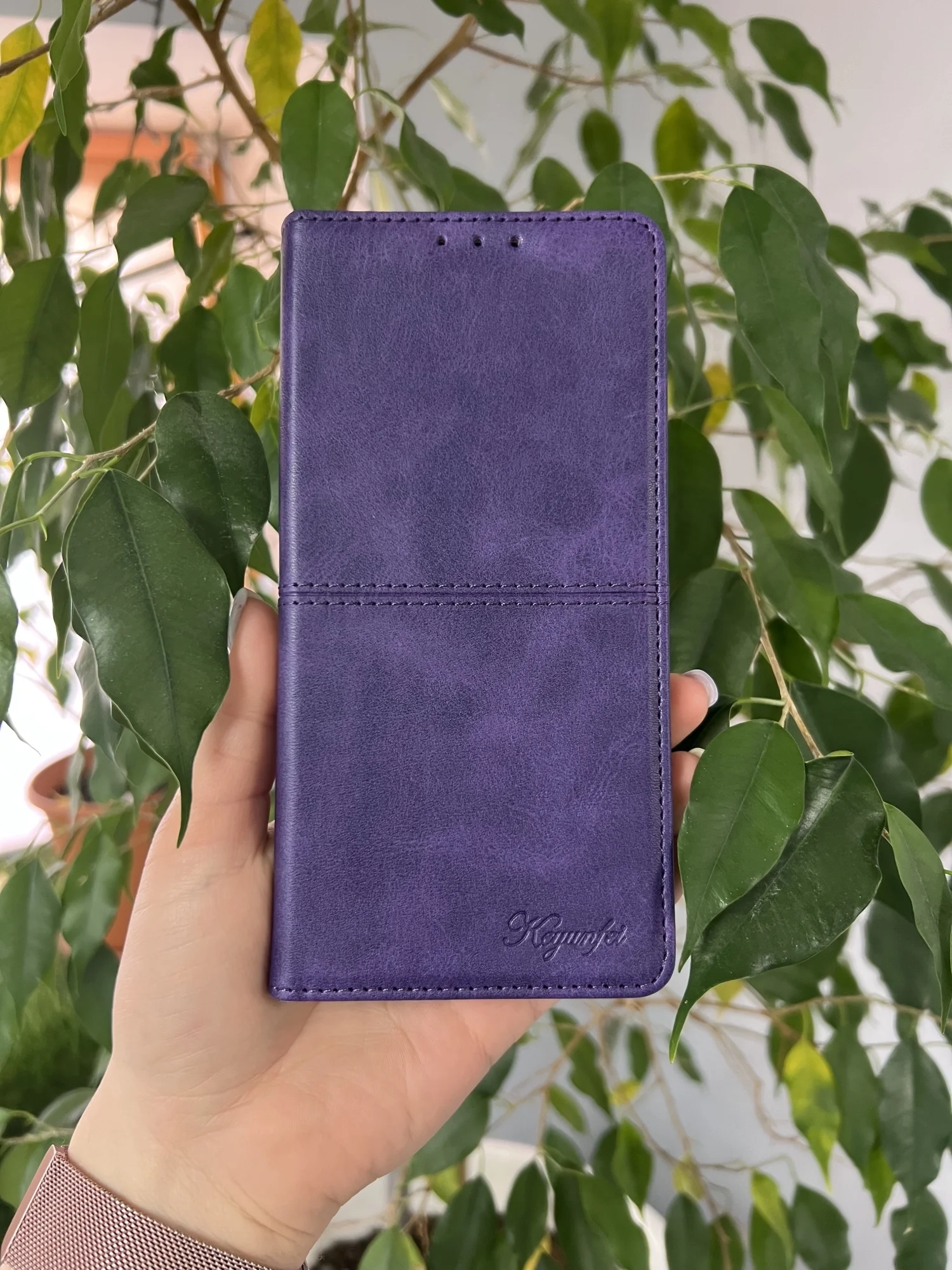 Фиолетовый чехол книжка elitcase для Tecno Spark 20 Pro / Техно Спарк 20 Про