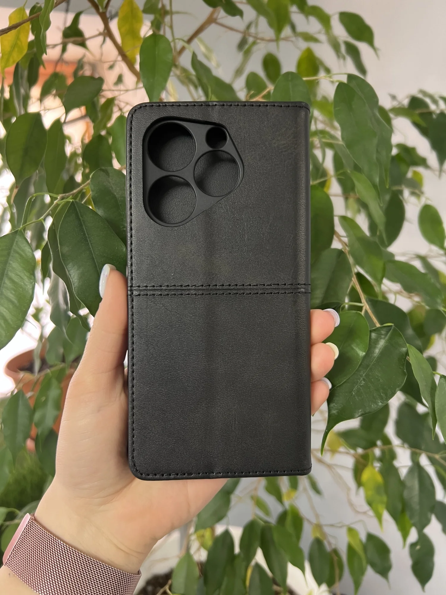 Черный чехол книжка elitcase для Tecno Spark 20 Pro / Техно Спарк 20 Про