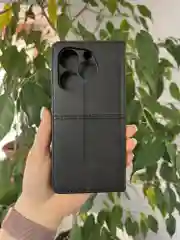 Черный чехол книжка elitcase для Tecno Spark 20 Pro / Техно Спарк 20 Про