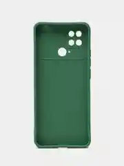 Зеленый чехол для Xiaomi Poco C40 (Поко C40) противоударный, с защитой камеры