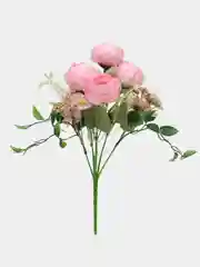 Розовый цветы искусственные букеты для декора пионы, розы