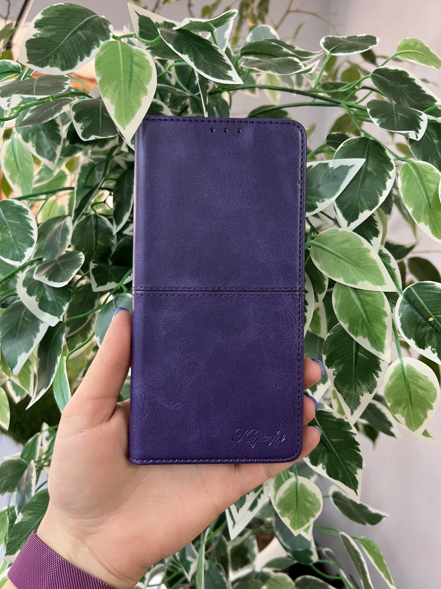 Фиолетовый чехол книжка elitcase для Tecno Pova 6 и Pova 6 Pro / Техно Пова 6 и Пова 6 Про