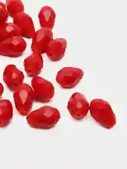 Вишнёвый бусины стеклянные, форма  капли