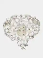 Серебряный винтажная брошь с каплей со стразами