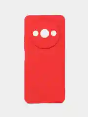 Красный чехол для Xiaomi Redmi A3 / A3X / Poco C61, Сяоми Редми А3 / Поко С61, с защитой камеры