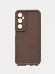Коричневый чехол для Realme C65 4G (Реалми С65 4 Джи), противоударный, с бортиками
