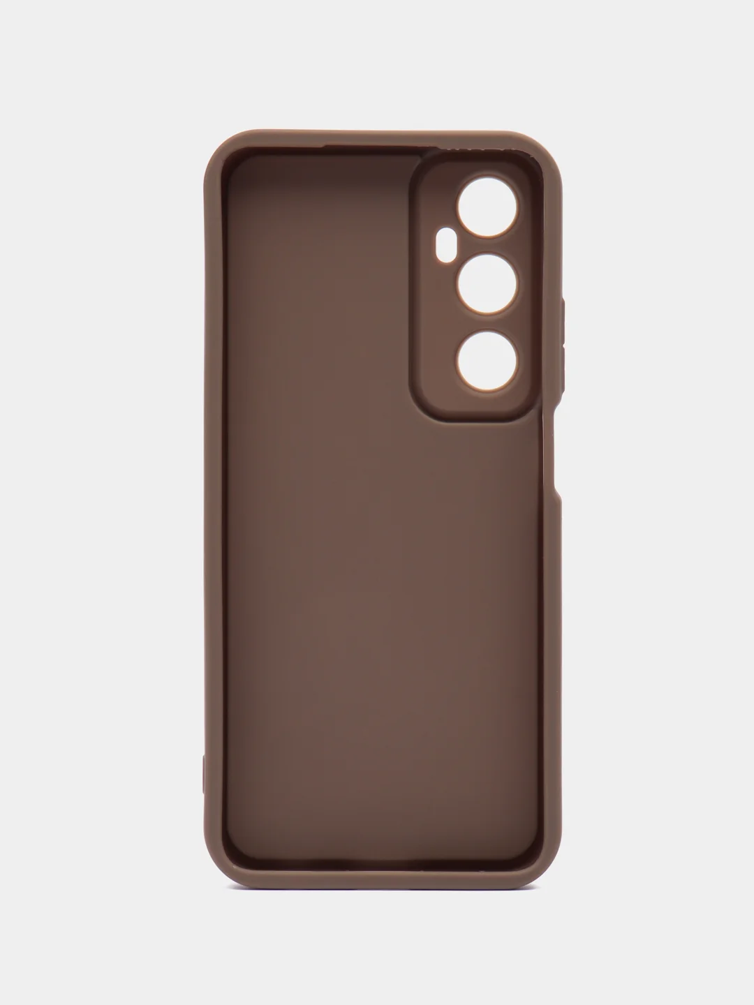 Коричневый чехол для Realme C65 4G (Реалми С65 4 Джи), противоударный, с бортиками