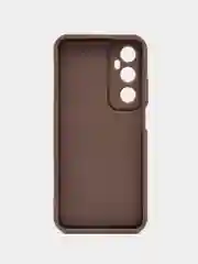 Коричневый чехол для Realme C65 4G (Реалми С65 4 Джи), противоударный, с бортиками