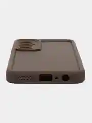Коричневый чехол для Realme C65 4G (Реалми С65 4 Джи), противоударный, с бортиками
