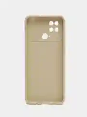 Молочный чехол для Xiaomi Poco C40 (Поко C40) противоударный, с защитой камеры