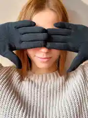 Угольный перчатки женские, сенсорные, утепленные