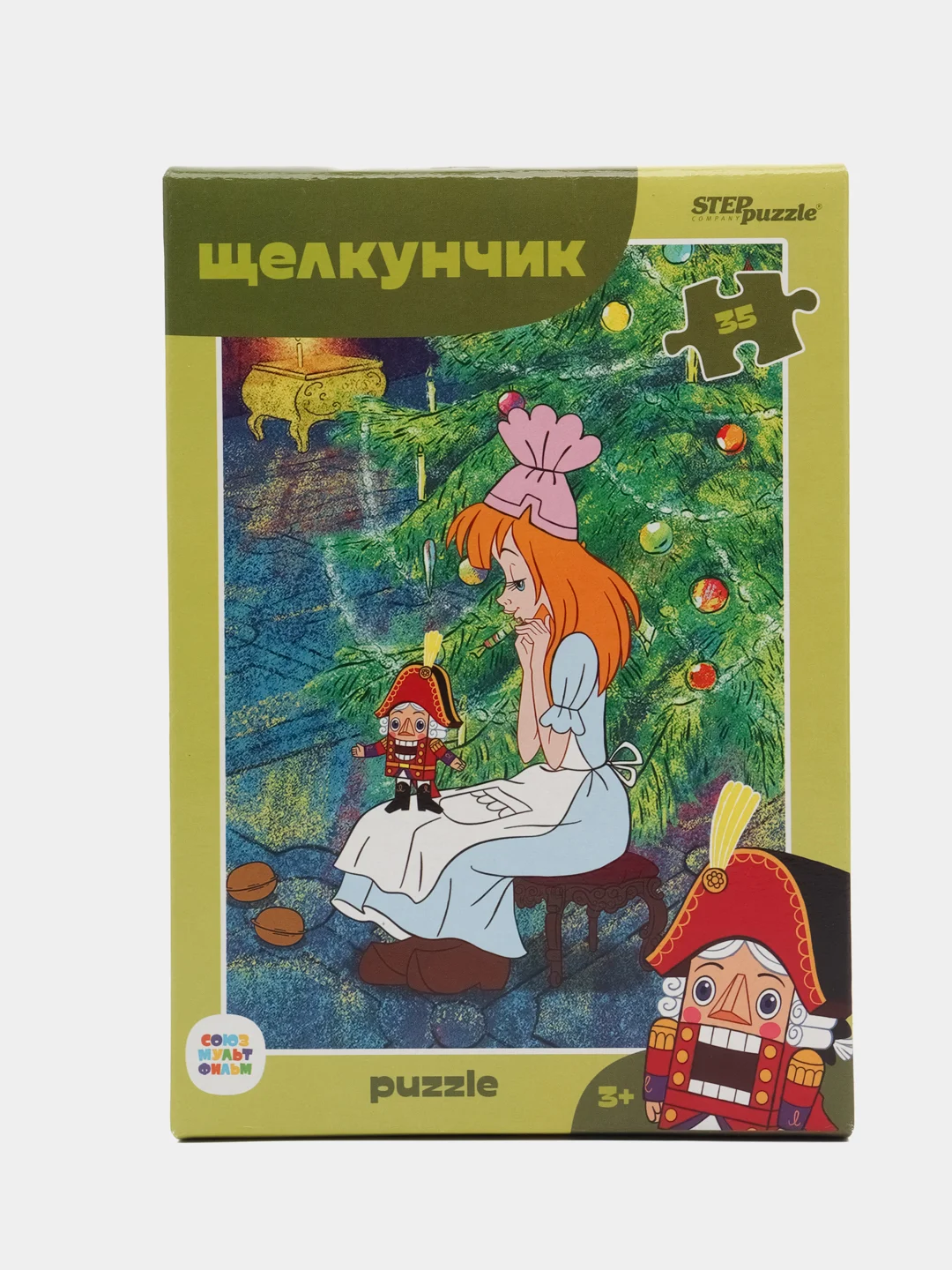 Зелёный хаки детский макси-пазл, 35 деталей, "Step Puzzle", 330 х 230 мм