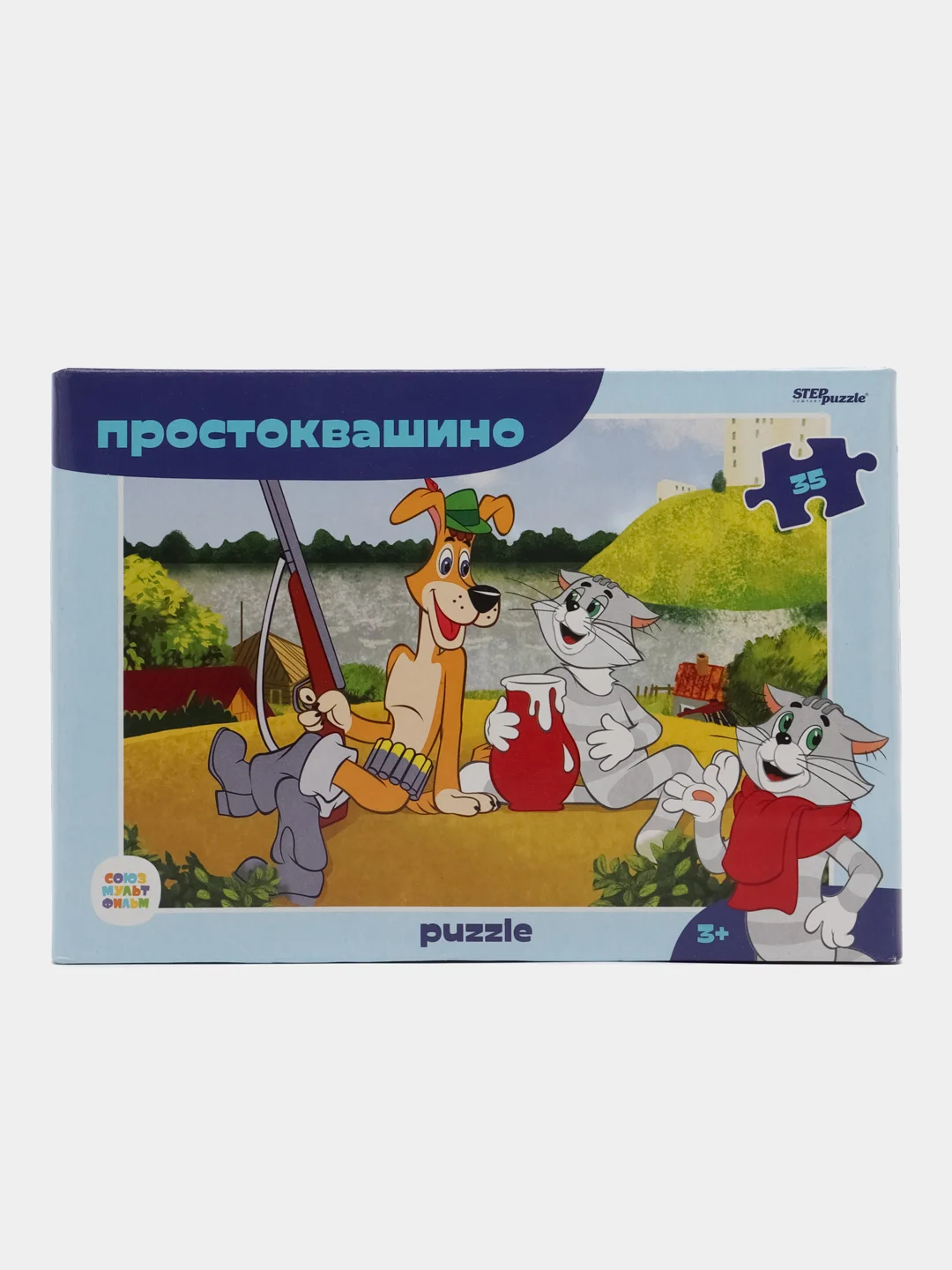 Лазурный детский макси-пазл, 35 деталей, "Step Puzzle", 330 х 230 мм