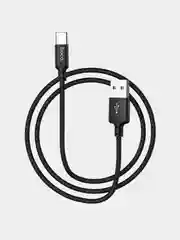 Черный кабель lightning для iPhone с быстрой зарядкой плетеный длина 1м Hoco X14