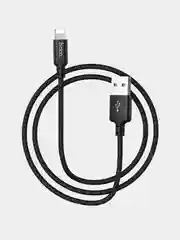 Черный кабель lightning для iPhone с быстрой зарядкой плетеный длина 1м Hoco X14