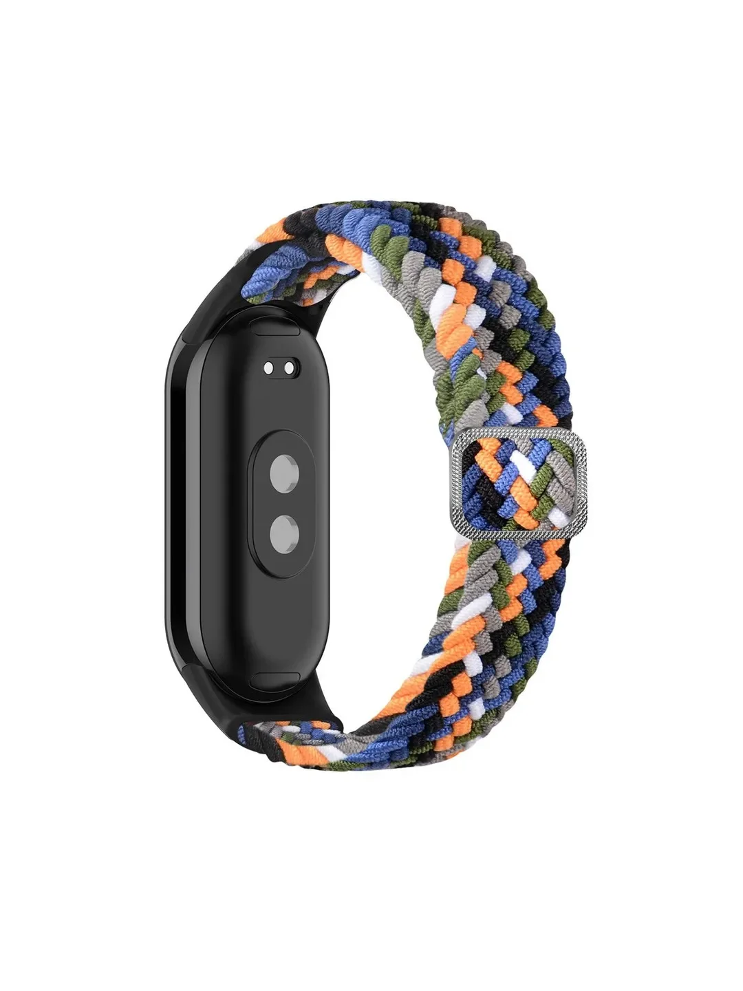 Синий меланж ремешок для Xiaomi Mi Band 8 / 9 нейлоновый