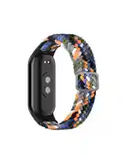 Синий меланж ремешок для Xiaomi Mi Band 8 / 9 нейлоновый