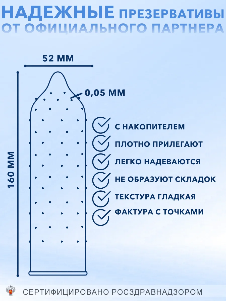 Презервативы ELASUN ультратонкие с пупырышками, 10 шт