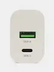 Белый сетевое зарядное устройство Mivo MP-327Q, 38W, USB+Type-C