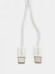 Белый кабель Type-C-Type-C Mivo MX-15L, нейлоновая оплетка, 1м (для Iphone 15)