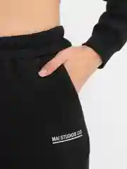 Черный спортивный женский костюм, на осень, флисовый, свитшот и брюки