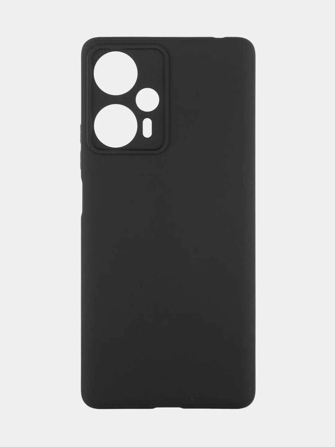 Черный чехол для Xiaomi Poco F5, Redmi Note 12 Turbo силиконовый BROSCORP матовый с защитой камер