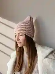 Розовый шапка женская демисезонная, осенняя