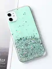 Зеленый чехол на Айфон (iPhone) 11 XR 6 / 6s / 7 / 8 / Se / X / Xs 12 13 Pro Max, прозрачный