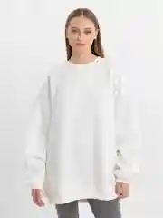 Белый свитшот утепленный с начесом, оверсайз, толстовка, худи