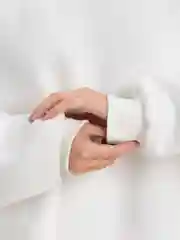 Белый свитшот утепленный с начесом, оверсайз, толстовка, худи