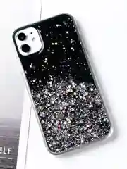 Черный чехол на Айфон (iPhone) 11 XR 6 / 6s / 7 / 8 / Se / X / Xs 12 13 Pro Max, прозрачный