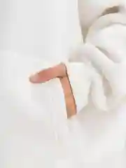 Белый худи оверсайз с капюшоном, теплое, с начесом, толстовка