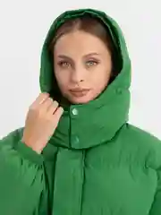 Зеленый куртка женская зимняя, пуховик, оверсайз