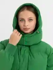 Зеленый куртка женская зимняя, пуховик, оверсайз