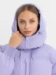 Сиреневый куртка женская зимняя, пуховик, оверсайз