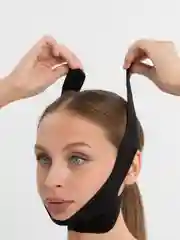 Черный бесшовный бандаж от храпа / Коррекция сна / Маска корректирующая храп для мужчин и женщин
