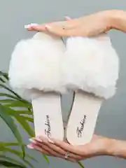 Тапочки женские мягкие, домашние шлепки с мехом