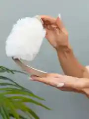 Белый тапочки женские мягкие, домашние шлепки с мехом