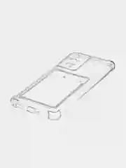 Прозрачный чехол для Xiaomi Poco F5 Pro противоударный BROSCORP с карманом для карт усиленными углами