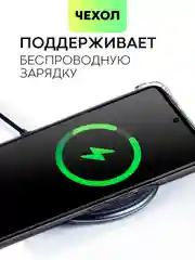 Прозрачный чехол для Xiaomi Poco F5 Pro противоударный BROSCORP с карманом для карт усиленными углами