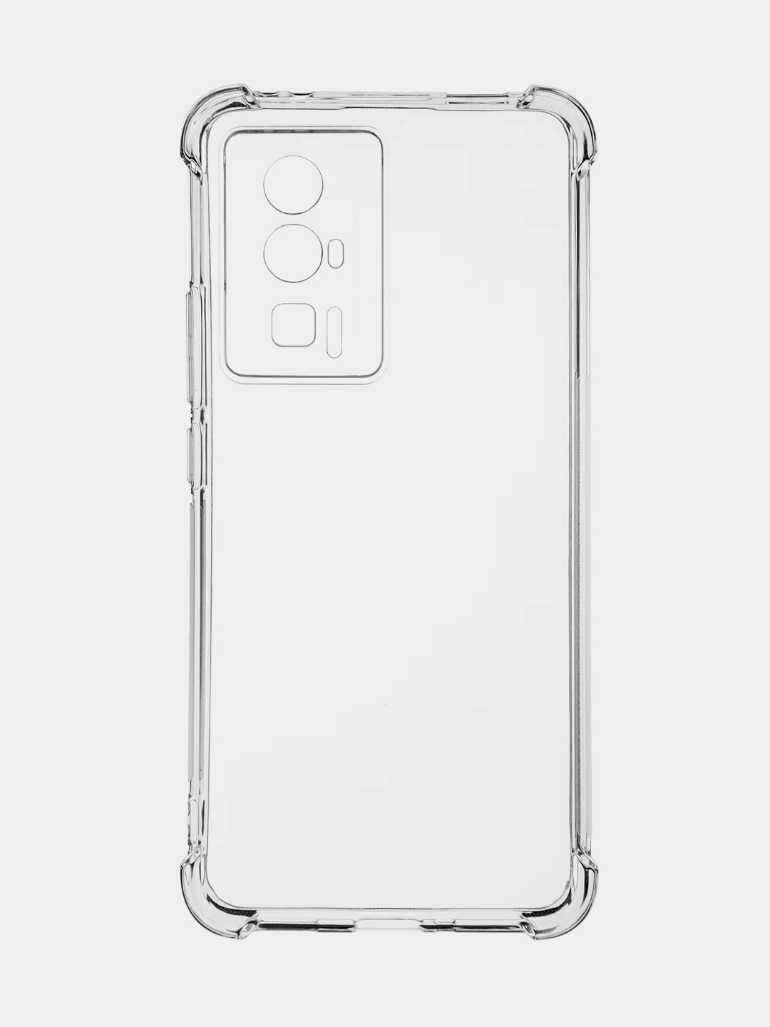 Прозрачный чехол для Xiaomi Poco F5 Pro противоударный силиконовый BROSCORP с защитой камер, углов