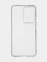 Прозрачный чехол для Xiaomi Poco F5 Pro силиконовый BROSCORP прозрачный с защитой камер/от прилипания