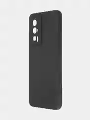 Черный чехол для Xiaomi Poco F5 Pro силиконовый BROSCORP матовый тонкий с бортиком защитой камер