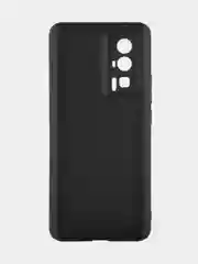 Черный чехол для Xiaomi Poco F5 Pro силиконовый BROSCORP матовый тонкий с бортиком защитой камер