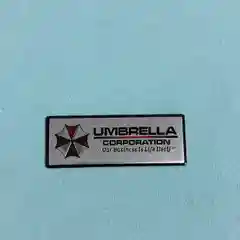 Серебряный наклейка на авто Корпорация Амбрелла, Наклейка Umbrella Corporation