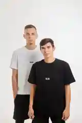 Черный мужская футболка "Алга"