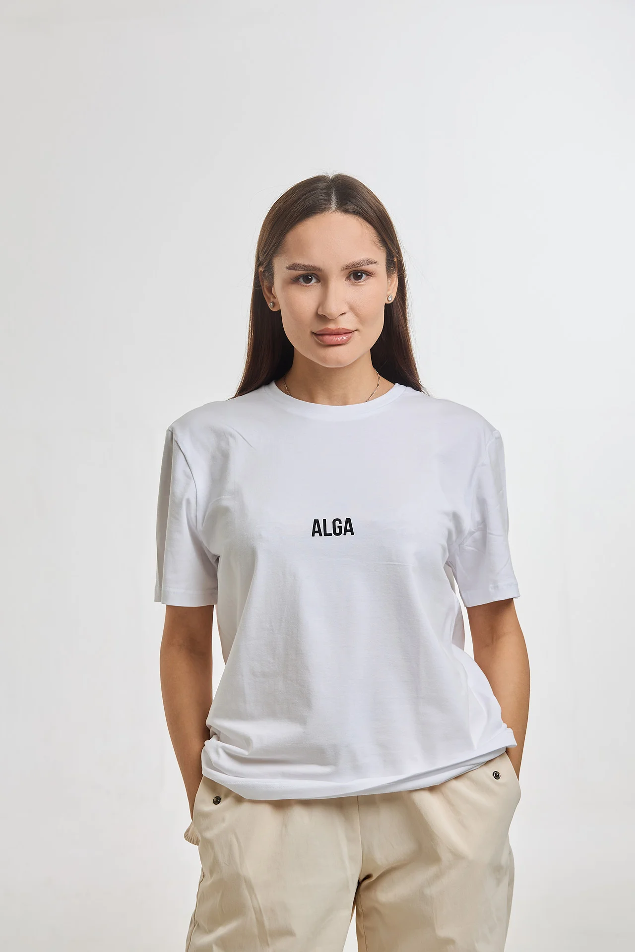 Черный мужская футболка "Алга"