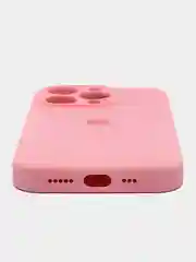 Розовый чехол iPhone, Айфон 11, 13, 14, 15, 16 Про Макс, Pro Max, силиконовый
