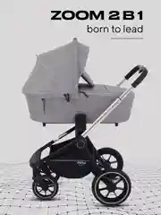 Бежевый коляска детская универсальная MowBaby Zoom PU RA086 Silver